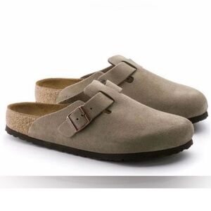Birkenstock Taupe Boston Clogs